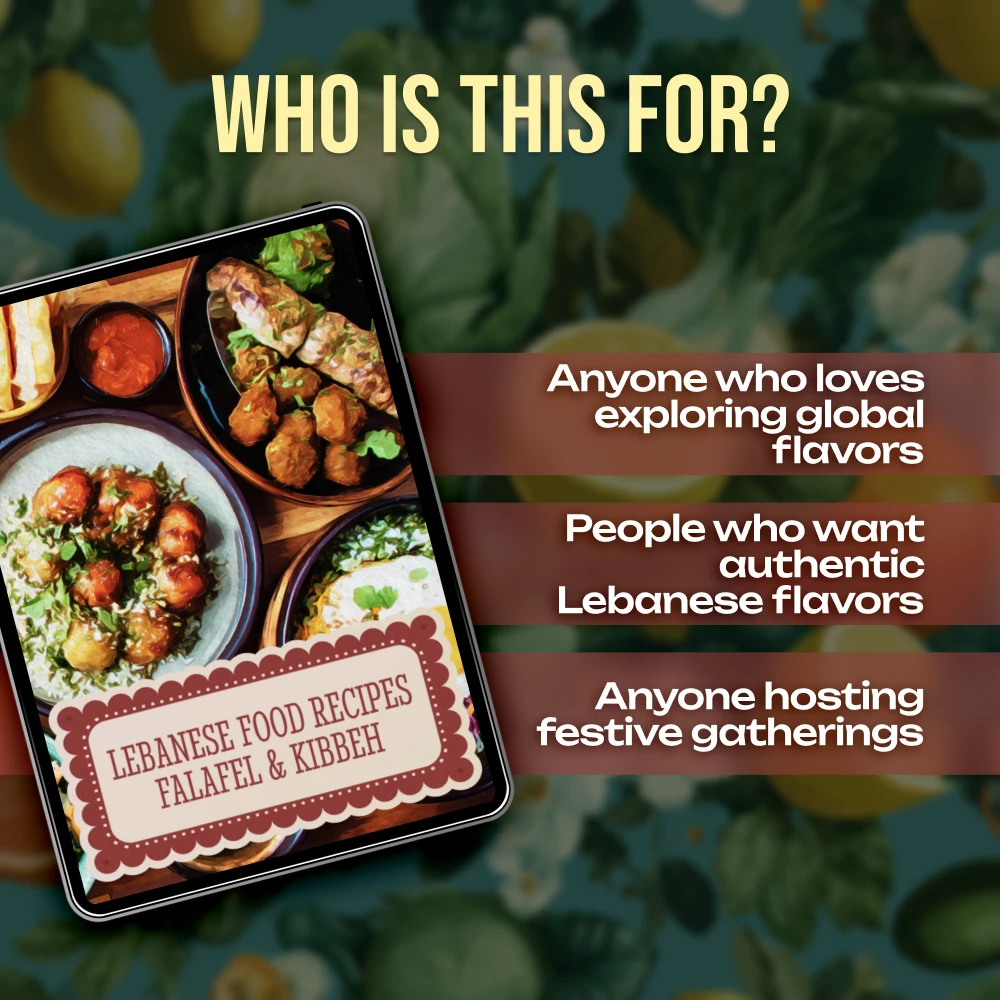 Lebanese Food Recipes Falafel & Kibbeh eBook | Traditional Middle Eastern Cookbook, Mezze Guide, Authentic Lebanese Cuisine Digital Download - Image 5