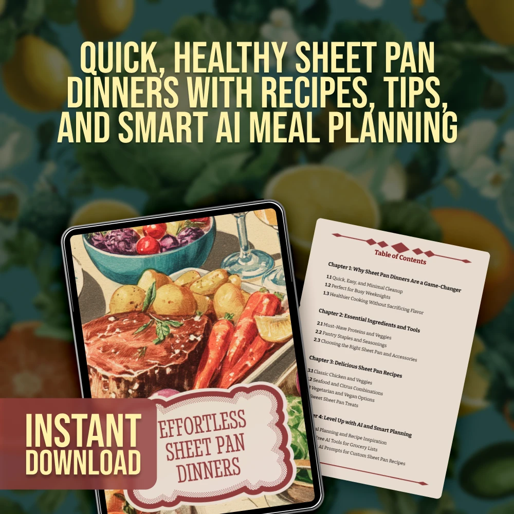 Effortless Sheet Pan Dinners | Digital Download Guide for Easy Weeknight Meals, Quick Recipes, Healthy Cooking, and AI Meal Planning Inspiration - Image 3