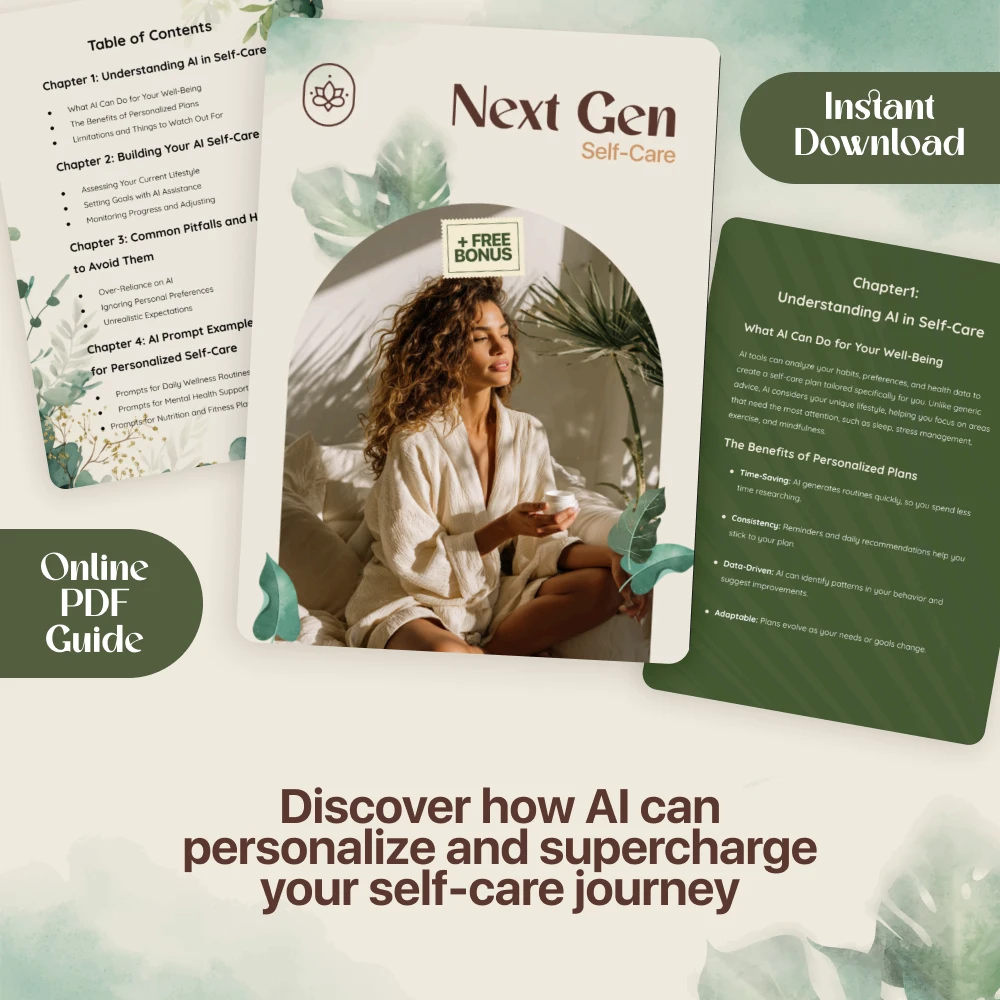 Next Gen Self-Care | AI Personalized Self-Care Plan Guide for Daily Wellness, Mental Health, Nutrition & Fitness - Image 3