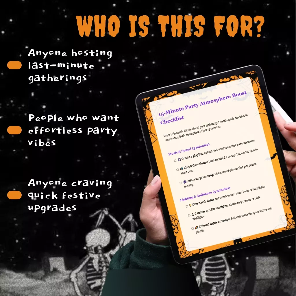 15-Minute Party Atmosphere Boost Checklist | Instant Party Prep Guide | Printable Digital Download for Last-Minute Party Hosts - Image 5
