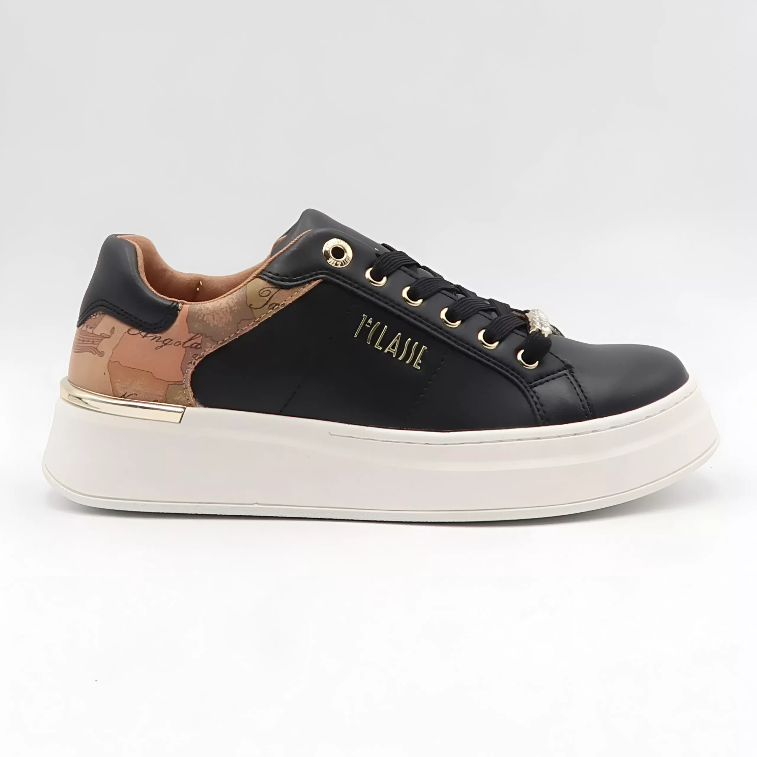 Alviero Martini Prima Classe Black Lace-Up Women's Shoes - Image 2
